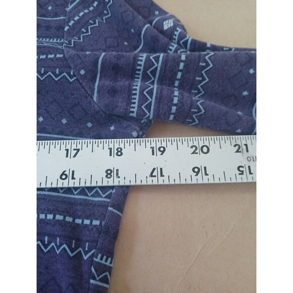 Columbia Oversized Turtleneck Shirt Top Womens L Purple Geometric Cozy Outdoor - Picture 3 of 8
